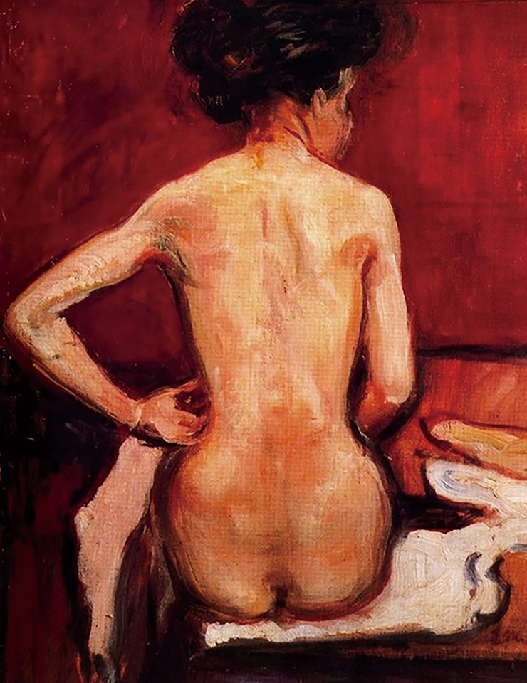 ‘Naked of Back’(1896), Edvard Munch.