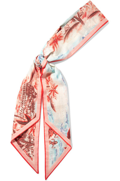 스카프로 활용 가능한 실용적인 헤어밴드는 8만원대, Zimmermann by Net-A-Porter.