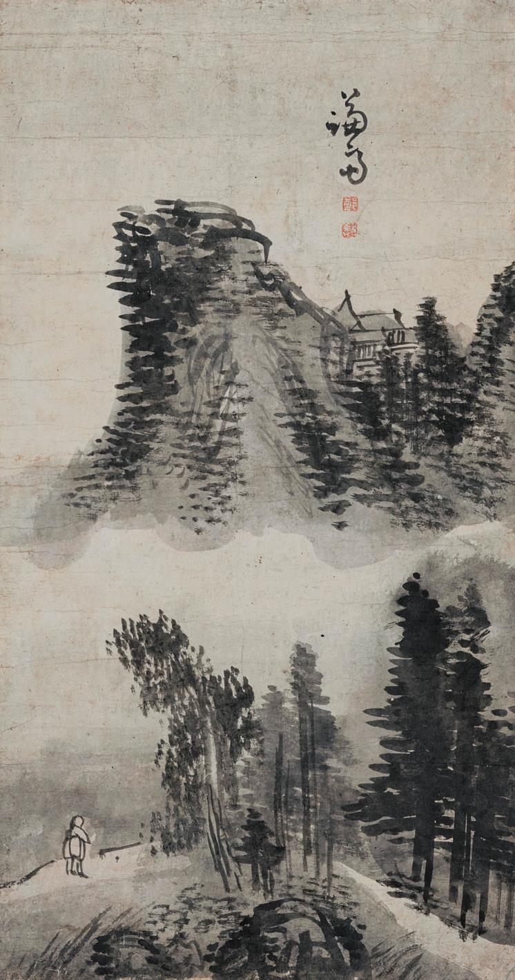 겸재 정선 <산수인물도 山水人物圖>