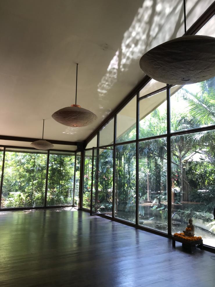 녹음을 만끽할 수 있는 요가 스튜디오