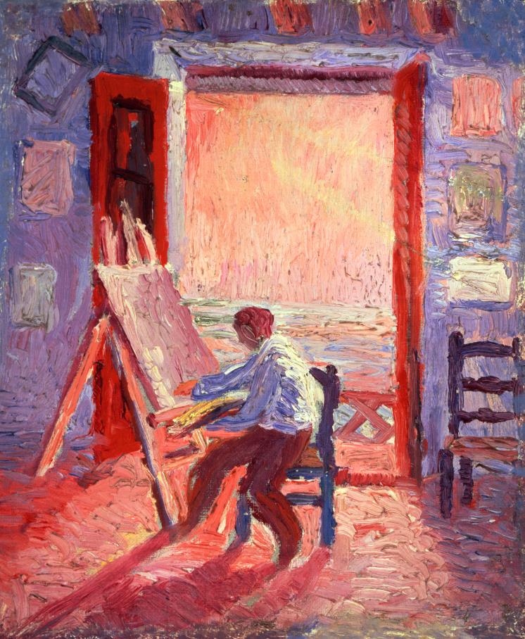 <스튜디오에서 그린 자화상 Self-Portrait in the Studio>, c. 1919 ⓒ Salvador Dali, Fundacio Gala-Salvador Dali, SACK, 2021