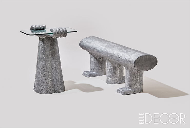 ‘Paw Side Table’ ‘Paw Bench’