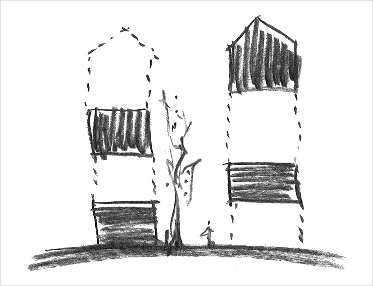복정동 셰어 하우스 ‘틈틈집’의 드로잉.