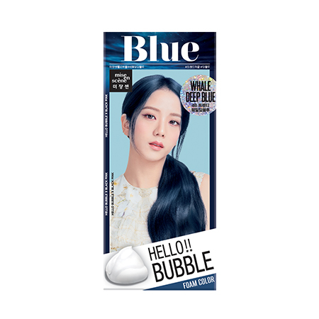 다양한 트렌디 컬러가 있고 시크릿 매직 오일이 모발을 보호하는 거품 타입 염색제. 미쟝센 헬 로버블 폼 컬러.