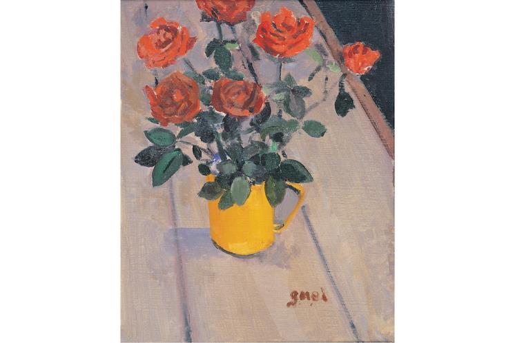원계홍-장미-1977년-캔버스에-유채-34.5x26.5cm-ⓒ원계홍기념사업회