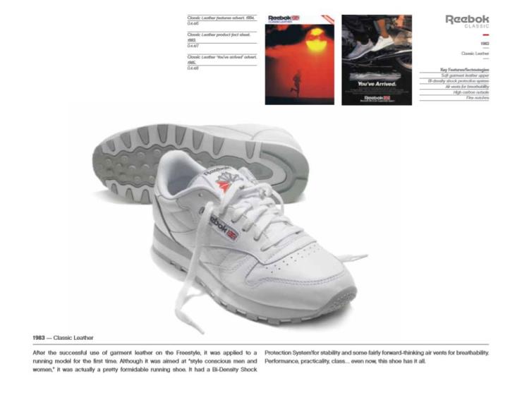 1983년에 출시한 클래식 레더(Classic Leather). ⓒ리복