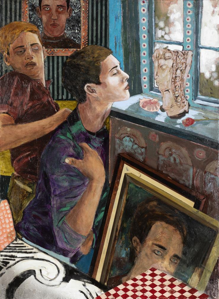 09_Hernan Bas_Three_s a Crowd_Acrylic on Linen_76.2x55.9x3.2cm_2019