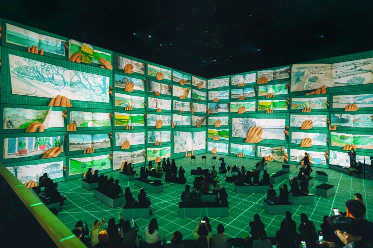 데이비드 호크니 <David Hockney:Bigger & Closer(not smaller & further away)> 전시 전경 