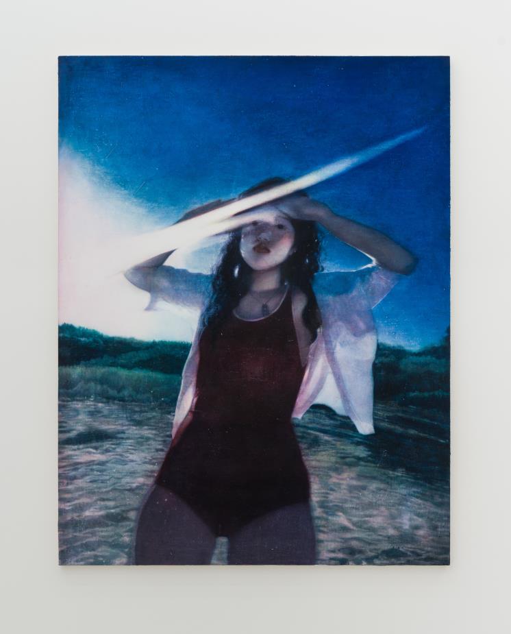 이목하, <Dark Ray>, 2021, oil on cotton, 145.5x112.1cm
