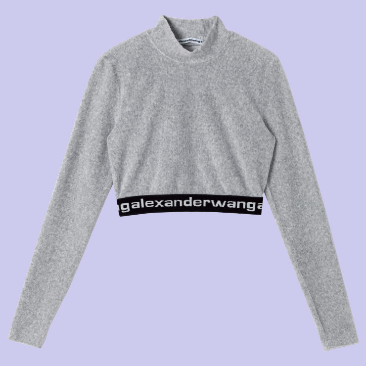 스포티 무드의 로고 밴딩 크롭트 톱은 49만원, Alexanderwang.