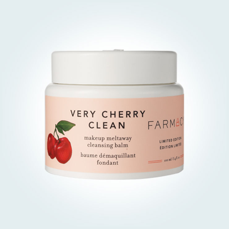 피부 위에서 부드럽게 녹아드는 셔벗 제형의 밤. 베리 체리 클린, 4만2천원, Farmacy.