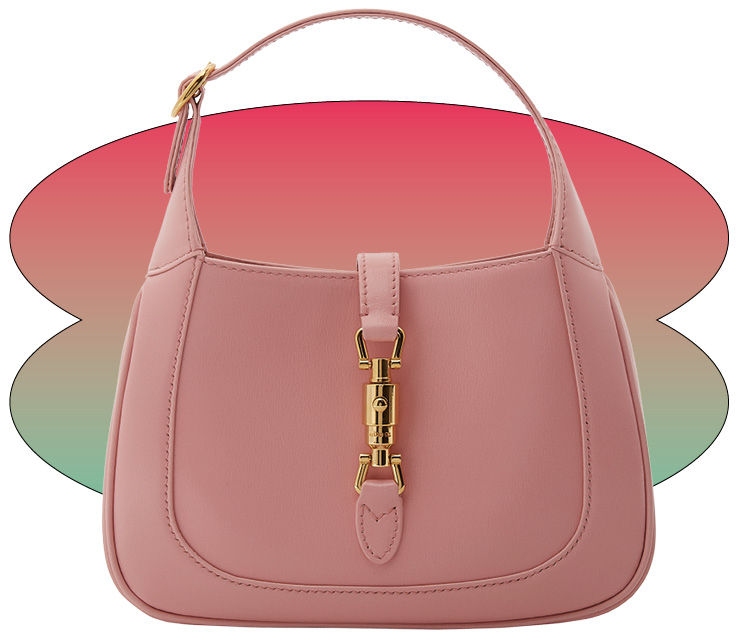 골드 버클 장식의 핑크색 재키 백은 2백86만원, Gucci.