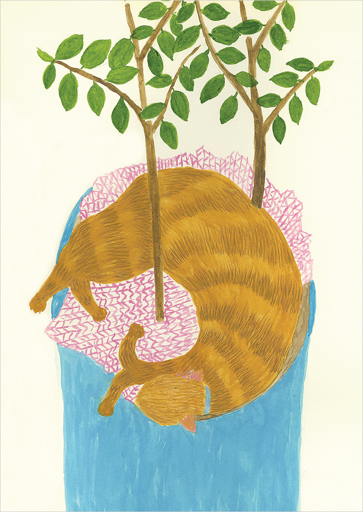 <시원한 화분 아래서>.