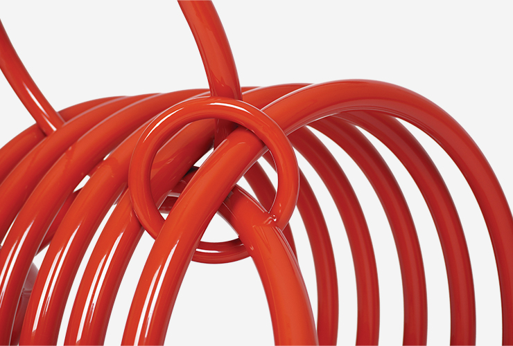 ‘오링 체어 2(O-ring chair 2)’의 정교한 디테일.