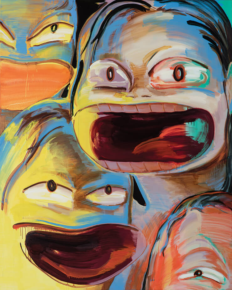 이은새, 밤의 괴물들-크게 웃는 여자들, Oil on Canvas, 2018