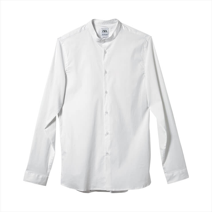 차이나 칼라 셔츠는 가격 미정, Zara.