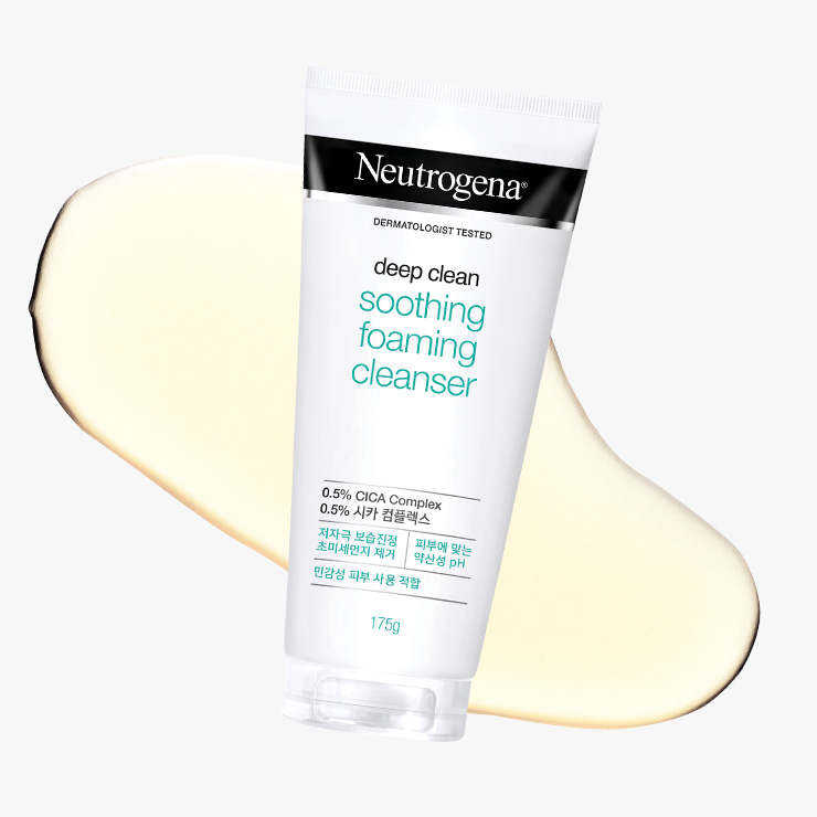 시카 성분이 함유돼 민감하고 예민한 피부도 안심하고 사용 가능하다. 약산성 제품임에도 부드럽고 풍성한 거품이 특징. 딥클린 수딩 포밍 클렌저, 1만4천9백원, Neutrogena. 