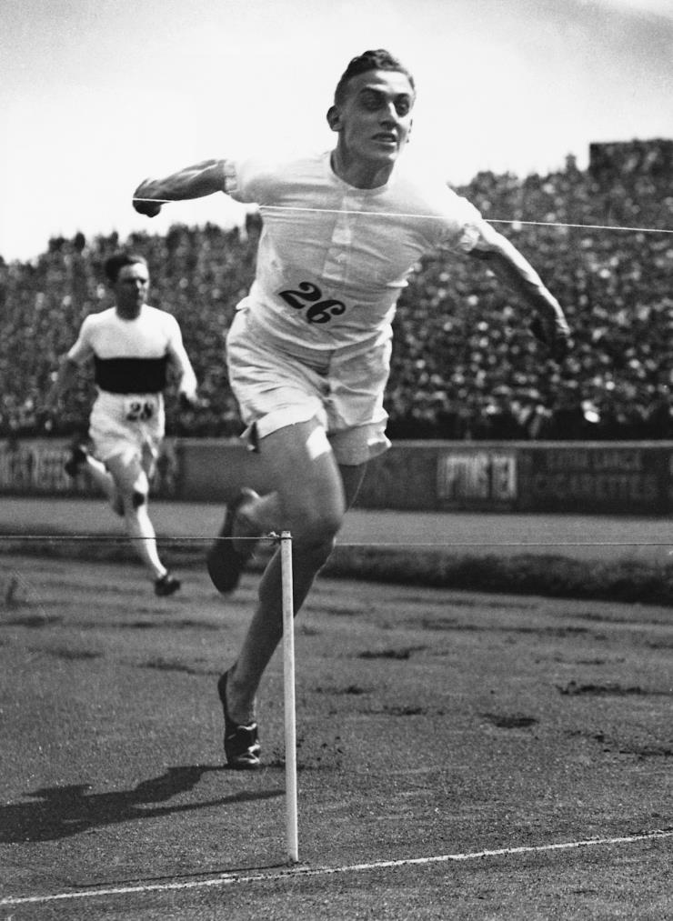 1924년, 파리 올림픽에 출전한 해롤드 아브라함의 실제 모습. ⓒ게티 이미지