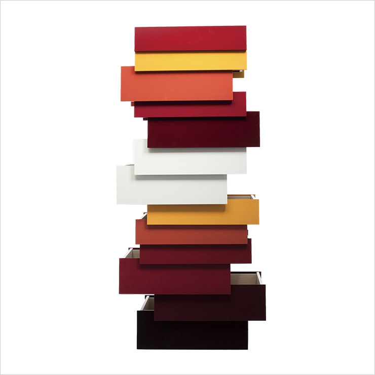 색색의 상자를 쌓아놓은 듯한 서랍장은 가격 미정, Established & Sons by Innen.