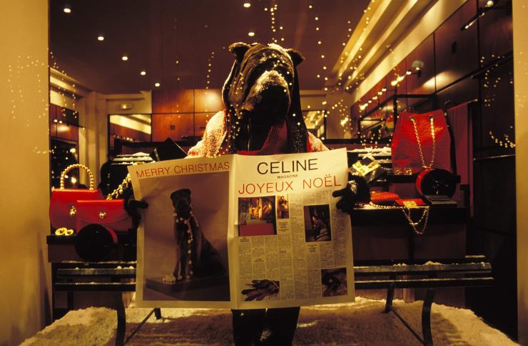 1989년 성탄장식된 셀린느 스토어 전경. Ⓒ게티 이미지 