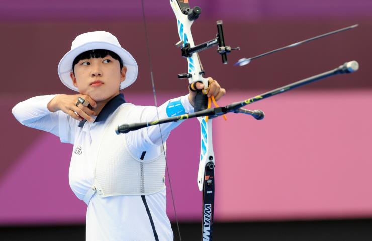 올림픽 양궁 3관왕 안산 @GettyImages