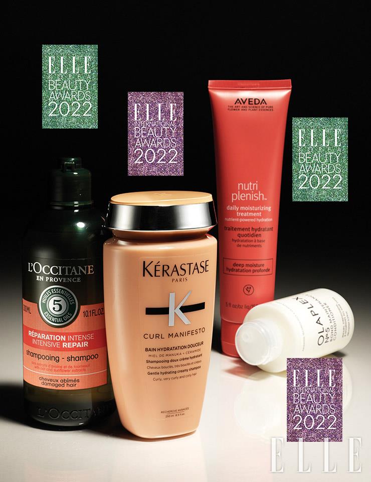 (왼쪽부터) 인텐시브 리페어 샴푸, 300ml 3만원, 500ml 4만2천원, L’Occitane. 방 하이드레이션 두서, 80ml 21달러, 250ml 35달러(국내 미출시), Kérastase. 뉴트리플레니쉬™ 데일리 모이스처라이징 트리트먼트, 3만7천원, Aveda. No.5 본드 메인터넌스 컨디셔너, 100ml 1만9천원, 250ml 3만8천원, Olaplex by Sephora.