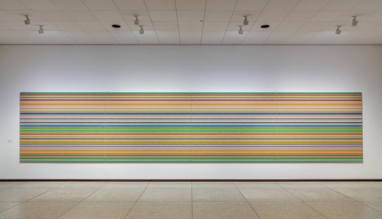 Strip (930-3), 2013/2016, 베를린 신국립미술관 <Gerhard Richter. 100 Works for Berlin> 전시 설치 전경 ⓒ Gerhard Richter 2023 (Photo: David von Becker) (제공: Neue Nationalgalerie)