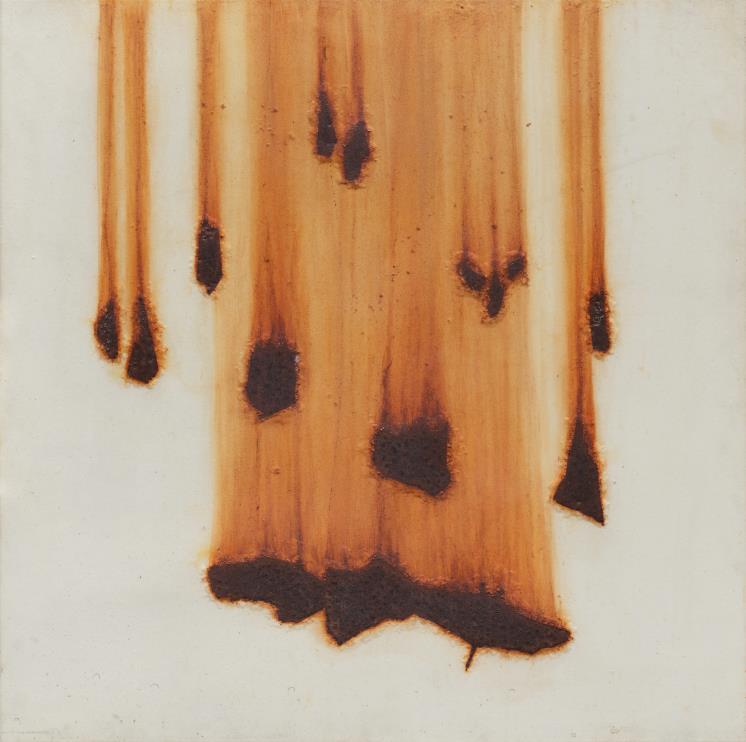정현, <무제>, 2014, 철판에 녹, 71.3x71.3cm, 사진 임장활, 제공: 서울시립미술관