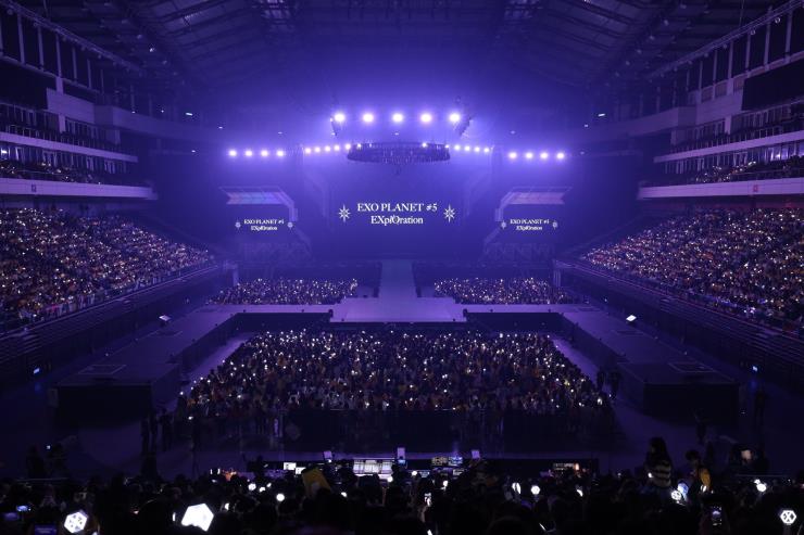 2019년 9월 타이페이 아레나에서 열린 EXO 콘서트. ⓒGetty Images