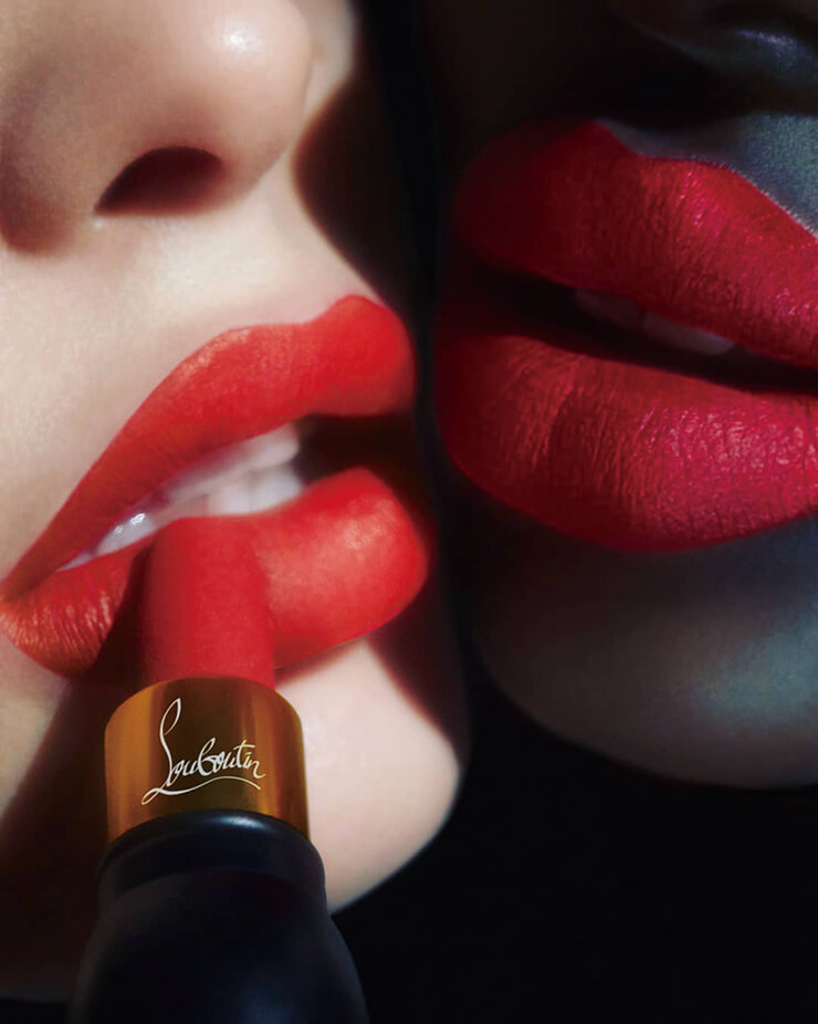 크리에이티브 디렉터로 참여한 크리스찬 루부탱 뷰티의 벨벳 매트 립 컬러 캠페인. 