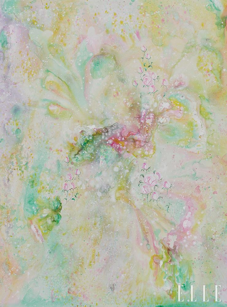 이수경, ‘오, 장미여! 그러고는 달을 향해 힘차게 뛰어올랐어요 Oh Rose! and is Leaping High to Reach the Moon(2022)’ Acrylic on canvas, 162x130cm.