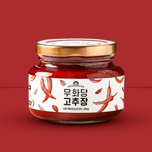 무화당 저당 고추장 - 찹쌀과 물엿 대신 메주가루와 알룰로스를 넣어 당과 칼로리를 낮춘 저당 고추장.