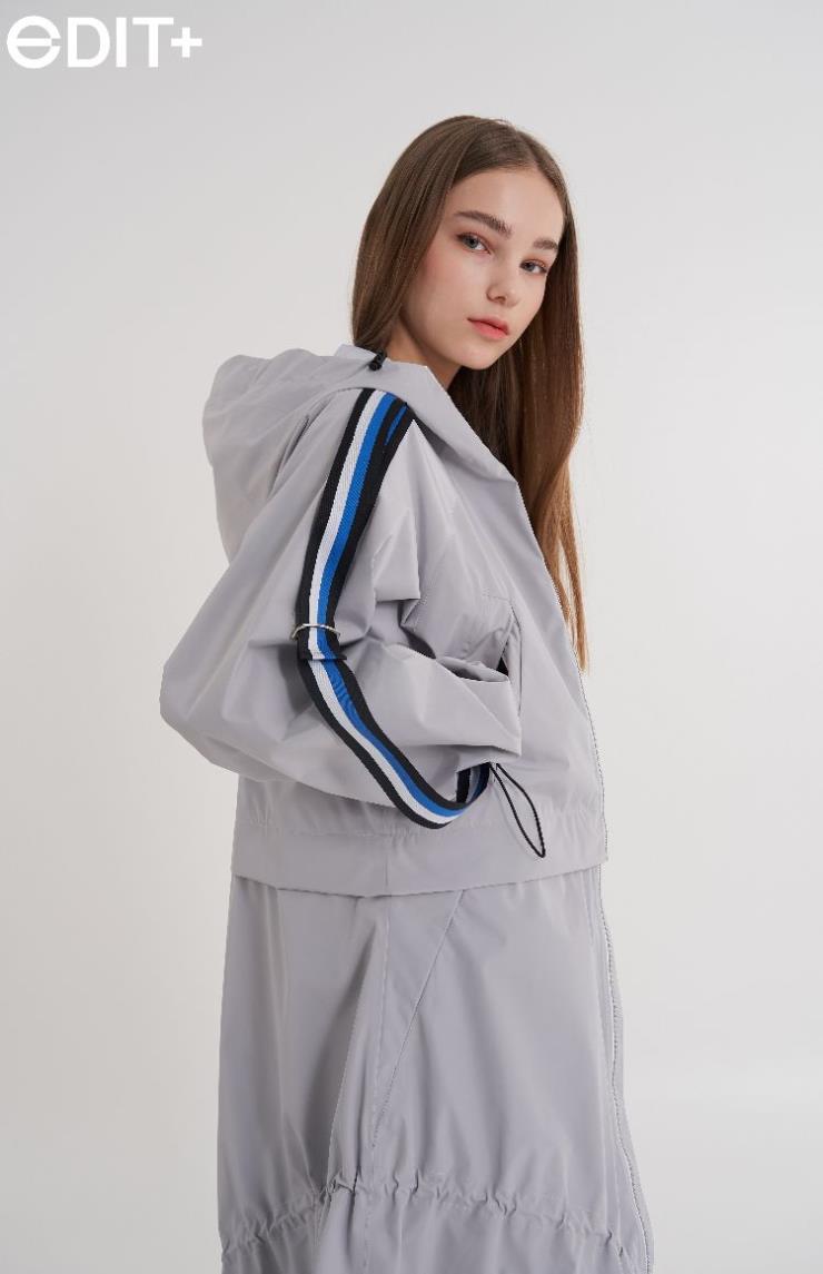 실버 롱 후드 코트 @에딧플러스