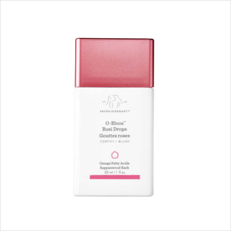  은은한 광택감이 도는 O-블루스™ 로지 드롭, 4만8천원, Drunk Elephant by Sephora. 
