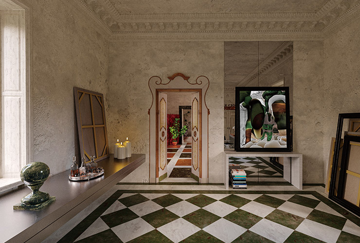 가상현실 공간인 ‘발렌티노 인사이츠’에서 선보인 사라 루디의 작품.