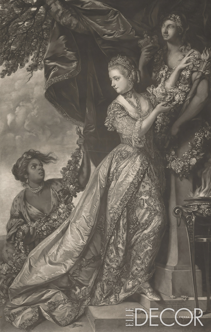 ‘엘리자베스 케펠(Lady Elizabeth Keppel)’, Printed by Edward Fisher after Sir Joshua Reynolds, 1760.