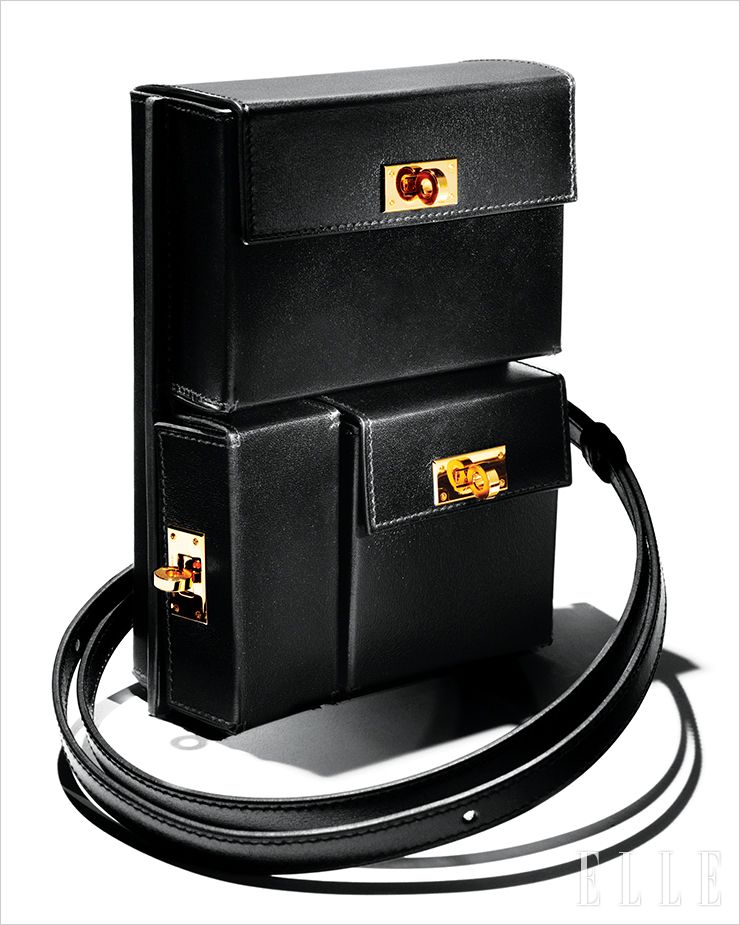 골드 컬러 클로저로 장식한 멀티 포켓 디자인의 ‘켈리’ 백은 가격 미정, Hermès.